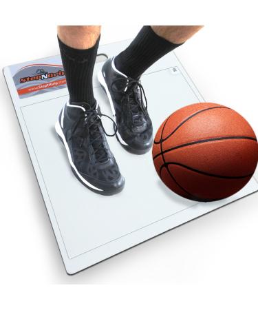StepNGrip Courtside Basketball Sticky Mat White, Basic Model with 15" x 18" Replaceable Sheets Basketball Shoe Grip Enhancer, Sticky Pad for Basketball Shoes, Step and Grip Basketball Sticky Pad