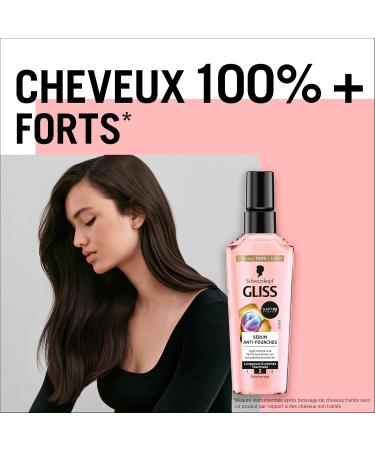 Schwarzkopf - GLISS - Anti-Split Ends Serum - Strengthens Hair Structure - Provides Resistance & Nutrition - Haptiq System - Lengths & Split Ends - 100% Stronger Hair - Normal Care - 75ml - Buy Online on GoSupps.com