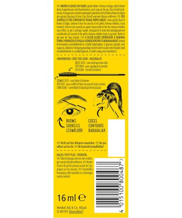  Got2B got2b Colle 4 Brows & Edges (16 ml) 2-in-1 Brow Gel & Hair Mascara with handy styling gel and double-sided eyebrow brush to tame baby hairs vegan formula - Buy Online on GoSupps.com