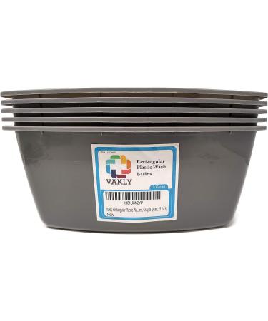 Wash Basins  Rectangular Plastic Hospital Bedside Soaking Tub 5 Pack Small 7 Quart Graduated Bucket - Portable Washbasin for Washing  Cleaning  Foot Bath  Washing Dishes  Face Cleansing Bowl - Buy Online on GoSupps.com