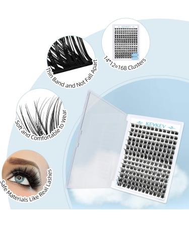 Lash Clusters 168 Pcs Thin Band Soft Eyelash Extensions D-Mix (10-16mm) Crocus & Dandelion - Buy Online on GoSupps.com