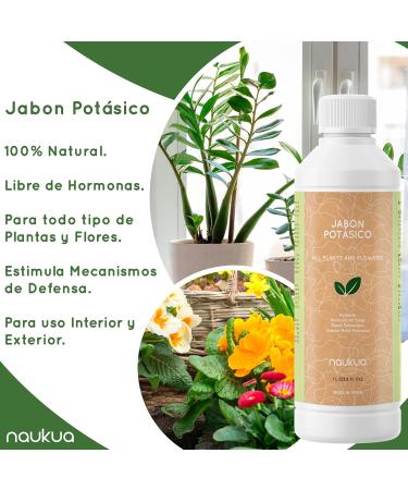 1L Concentrated Potassium Soap - 100% Natural and Ecological - Improves and Activates the Natural Defenses of Indoor and Outdoor Plants - Acts Quickly and Effectively - Buy Online on GoSupps.com