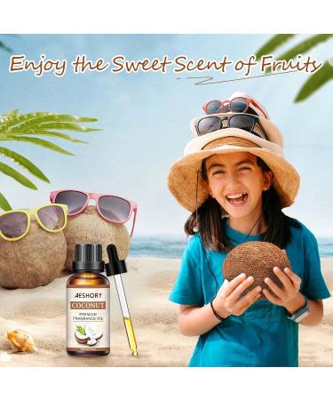 Aeshory Essential Oils Coconut 30ml - 100% Natural Fruity Aroma Oil for Diffusers Humidifiers Massage DIY Candles & Soap - Buy Online on GoSupps.com