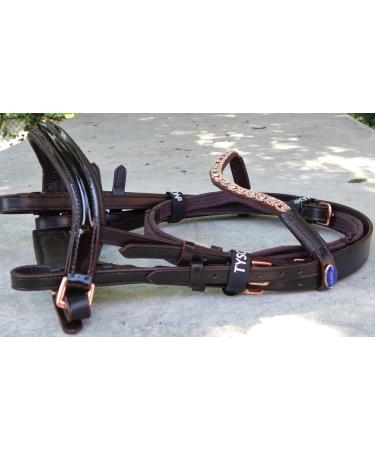 Buy Tysons Breeches Bridle in Rose Gold | Mini Shetty Riding Bridle with Leather Glitter Rhinestones + Reins - International Shipping Available - Buy Online on GoSupps.com
