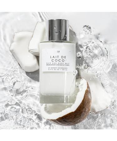 Lait de Coco Hair & Body Mist - 3.4oz | 100ml - Le Monde Gourmand Coconut Milk Mist 3.40 Fl Oz (Pack of 1) - Buy Online on GoSupps.com