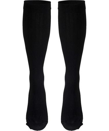 Truform Compression Socks for Men - 8-15 mmHg Knee High Dress Socks Black Large (Pack of 2) - Best for Travel & Daily Wear - Buy Online on GoSupps.com