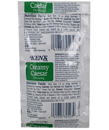 Ken's Steakhouse Creamy Caesar Dressing 1.5 oz Packets - Pack of 20 - Buy Online on GoSupps.com