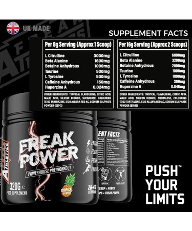Freak Power Tropical Pre Workout Powder 320g - Boost Energy and Performance - Buy Online on GoSupps.com