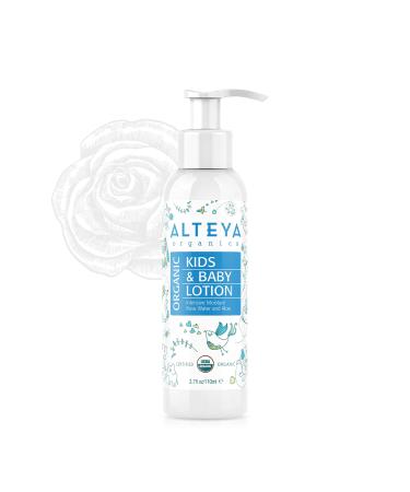 Alteya Organics Kids and Baby Lotion - USDA Certified Organic - 3.7 Fl Oz/110mL