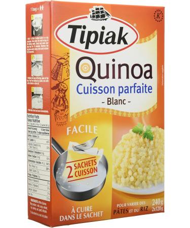 Tipiak Quinoa Easy Cooking White Quinoa Pasta & Rice Alternative Boil Bags 240g - Buy Online on GoSupps.com