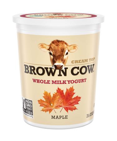 Brown Cow Cream Top Maple Whole Milk Yogurt, 32 oz. Carton - Creamy, Delicious Yogurt