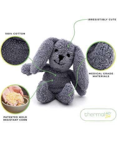 Thermal-Aid Zoo Mini Baxter Bunny - Kids Hot/Cold Pain Relief Pad, Washable, Natural Sleep Aid - Pregnancy Must-Have for Baby First Aid Kit - Buy Online on GoSupps.com