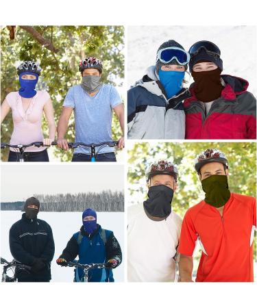 6 Pcs Winter Windproof Face Balaclava Cover UV Protection for Outdoor Sports in Coffee, Dark Grey, Army Green, Royal Blue, Light Grey, Sky Blue, Ice Silk - Buy Online on GoSupps.com