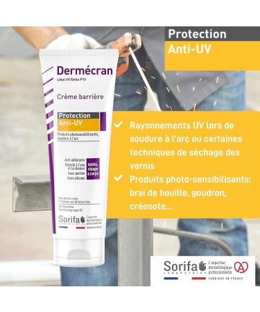 SORIFA Pack of 3 Derm cran Barrier cream - ANTI-UV protection Welding Photosensitizing products Hands face and body High tolerance 125 ml tube. - Buy Online on GoSupps.com