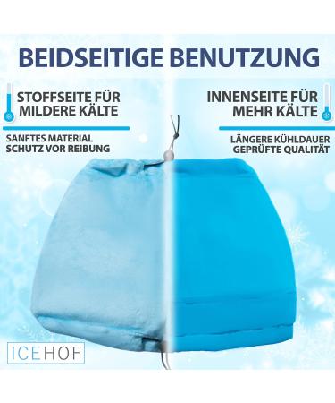 IceHOF Cooling Cap - 4 Cooling Packs 3D Mask with Hair Opening Removable Cooling Gel Hat for Chemo Therapy Migraine & Headache Relief - Blue - Buy Online on GoSupps.com