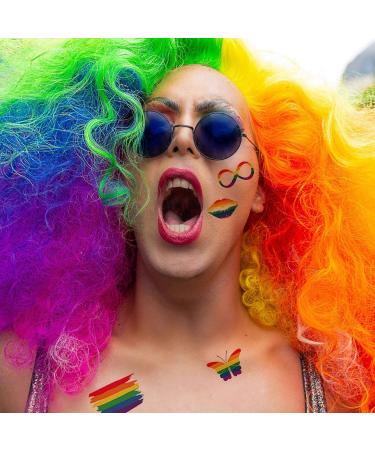 20PCS LGBT Rainbow Style Stickers Waterproof Temporary Tattoos Face Stickers for Gay Pride Day Safe and Non-Toxic LGBT Pride Parades Celebrations Festival Party Supplies - Buy Online on GoSupps.com