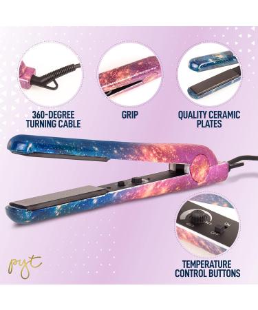 PYT Lola Tool Kit: 1.25'' Flat Iron 19mm Curling Wand & Mini Hair Straightener - GALAXY | International Shipping Available - Buy Online on GoSupps.com