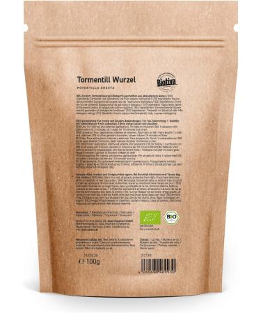 Good Organics Tormentil root tea organic 100g bloodroot tea bloodroot herb tormentil tea bottled and checked in Germany Biotiva - Buy Online on GoSupps.com