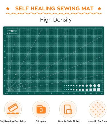 HTVRONT Self Healing Cutting Mat  9" x 12" Double Sided Craft Mat  Non-Slip & Rotary Cutting Mat for Sewing  Scrapbooking  Quilting  Scrapbooking  Arts  Crafts Project(A4) A4: 9*12 in - Buy Online on GoSupps.com