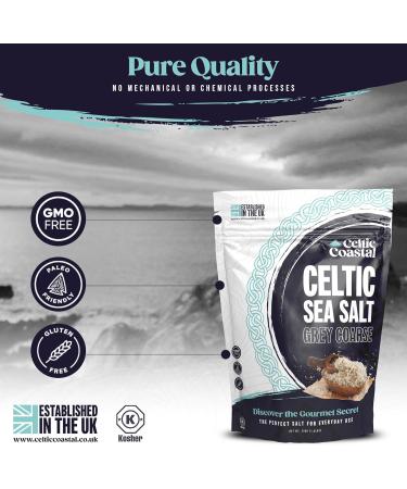 Celtic Coastal 750g Sea Salt | Premium Hand Harvested Light Grey Celtic Salt with 82 Minerals | Ideal for Cooking, Baking, Pickling & Finishing - Buy Online on GoSupps.com