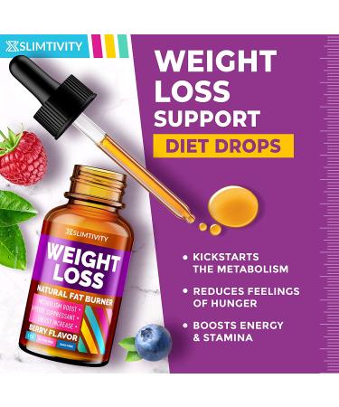 Weight Loss Drops - Effective Diet Drops for Fat Loss - Appetite Suppressant & Metabolism Booster with Safe, Proven Ingredients - Non-GMO Garcinia Cambogia - 1 Fl.Oz - Buy Online on GoSupps.com
