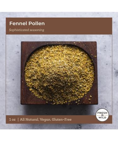 Wild Italian Fennel Pollen | Vegan & Gluten-Free | Versatile Gourmet Ingredient for Rice, Pasta, Risotto, Marinades, Meats & Fish | 1 oz - Buy Online on GoSupps.com