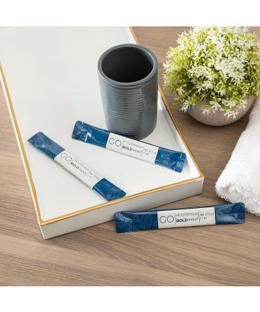 BOLD Mint GO Travel Size Mouthwash Packets BOLD Mint Individual Mini Mouthwash for Fresh Breath - Smart Packet Design to reduce travel bottle waste -BOLD Mint Flavored Portable Travel Mouthwash Bulk - Buy Online on GoSupps.com