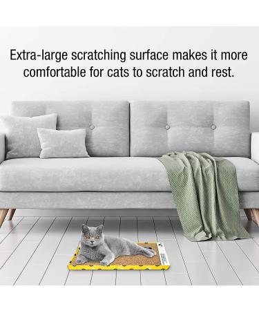 OurPets Wave Curved Catnip Cat Scratcher | Cat Toys for Indoor Cats | Interactive Catnip Toys | Cosmic Catnip Included | Cat Gifts - Buy Online on GoSupps.com