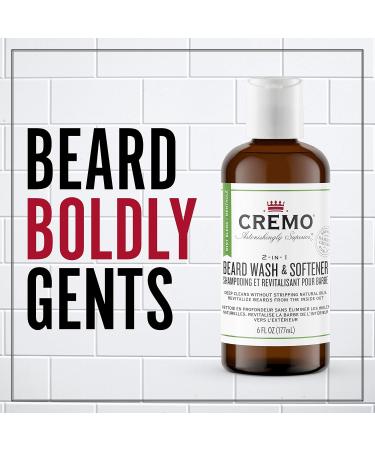 Cremo Beard Wash & Softener 2-in-1 Mint Blend Soothe Beard Itch Clean & Refreshen Beard 6 Fl Oz Beard Wash & Softener - Mint - Buy Online on GoSupps.com