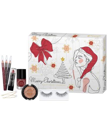 Boulevard de Beaut -cosmetics advent calendar 24 Days of Beauty 24 make-up surprises highlights for eyes lips and face in a noble box great gift idea for girls and women