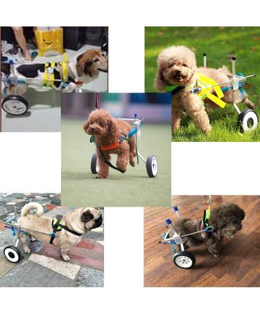 HeoBam Pet Wheelchair for Handicapped Hind Legs Small Dog Cat Doggie Two Wheels Adjustable Dog Wheelchair cart 7 Sizes for hind Legs Rehabilitation (S) - Buy Online on GoSupps.com