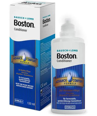Bausch and Lomb Boston Conditioner - 120ml Storage Solution for Hard Contact Lenses | Single Bottle | International Shipping - Buy Online on GoSupps.com