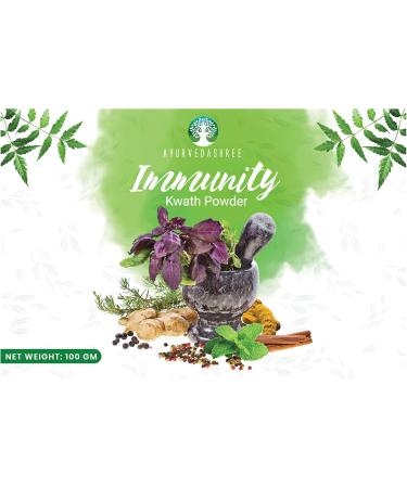 AYURVEDASHREE Immunity Kwath 100 Gm with Natural Herbs Giloy Ashwagandha Mulethi, Kadha, Kaadha 100 Gm - Buy Online on GoSupps.com