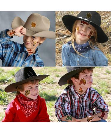 Konsait Western Cowboy Temporary Tattoos - Assorted Wild West Collection for Rodeo & Cowboy Parties (6 Sheets) - Buy Online on GoSupps.com