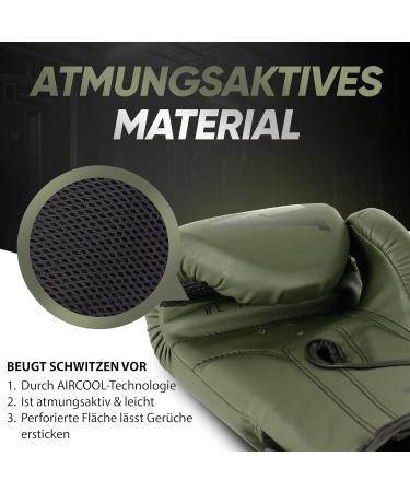 Madgon Premium Boxing Gloves - Durable Kickboxing & MMA Gear for Men & Women | 10-16 oz | Includes Bag - Olive/Black - Buy Online on GoSupps.com