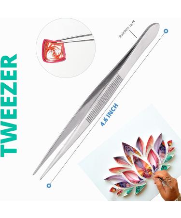 4 Pack Paper Quilling Tools Set with Slotted Tools, Needle, Tweezer, and Storage Box - Buy Online on GoSupps.com