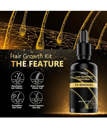 MGLIMZ 5% Minoxidil - Hair Growth Oil for Men & Women | Extra Strength Beard & Hair Regrowth Treatment for Thicker Fuller Hair - Buy Online on GoSupps.com