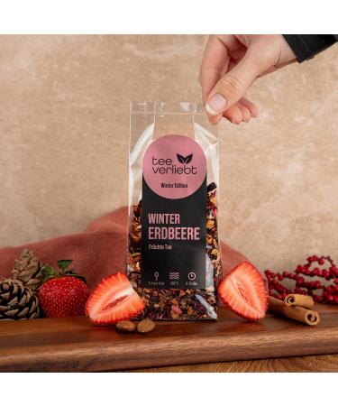 Teeverliebt - Winter Edition Winter Strawberry Fruit Tea 100 g | Loose Fruit Tea | Delicious Tea Mix Ideal as a Gift for Christmas - Buy Online on GoSupps.com