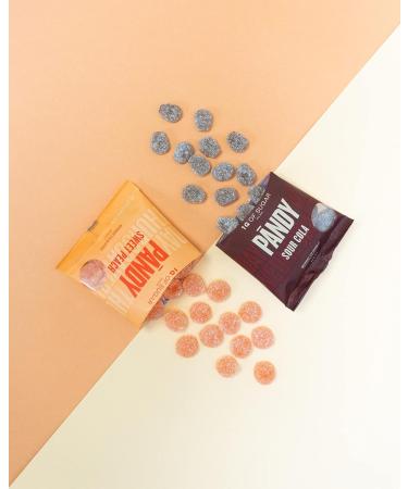PANDY Candy SWEET PEACH - Gummy Candies Bag Only 1g Sugar & 80 Calories 1x50g Sweet Peach 1x50g - Buy Online on GoSupps.com