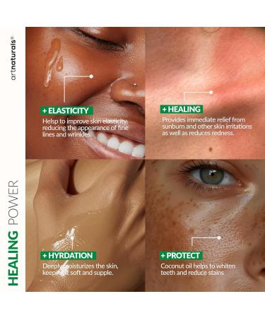 artnaturals Aloe Vera Gel Set - JUMBO 20oz - Sunburn Relief & Hydration for Face Body Scalp & Hair - Calming Moisturizer After Sun Exposure - Freshly Harvested within 12 Hours - Buy Online on GoSupps.com