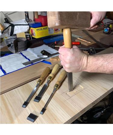 Schaaf Tools 4-Piece Wood Chisel Set | Finely Crafted Woodworking Hand Tools | Durable Cr-V Steel Bevel Edged Blade  Tempered to 60HRc | Tool Roll Included - Buy Online on GoSupps.com