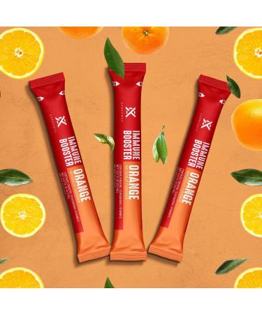 Immune Booster Liquid Drink Mix with Ginseng & Vitamin C - Orange Flavor Stick Packets (15 Count) - Enhance Immune Support Worldwide - Buy Online on GoSupps.com