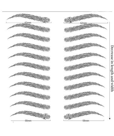 99 Pairs Aresvns Black Eyebrows Tattoo - Waterproof, Long-lasting 4D Realistic Eyebrow Transfer Sticker - Christmas Gift (Black 08) - Buy Online on GoSupps.com