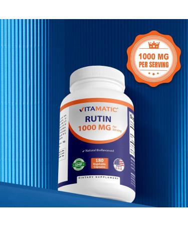 Vitamatic Rutin, 180 Vegetable Capsules (500 mg per Capsule) - Buy Online on GoSupps.com
