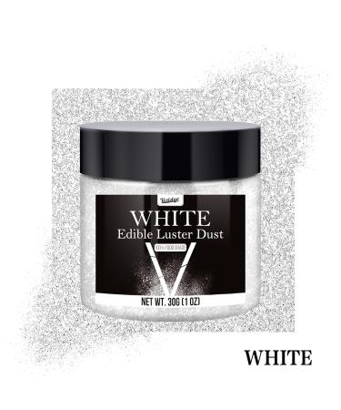 Edible Glitter Powder - 30g Metallic Food Coloring for Drinks Cakes & Cocktails (White) - International Shipping Available - Buy Online on GoSupps.com