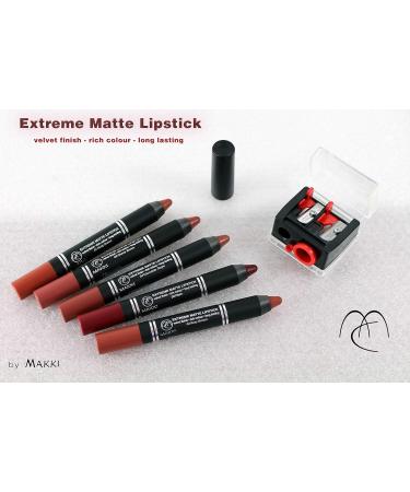 Makki Makki Extreme Matte Chocolate Taupe Lip Pencil - Rich intense color - Long-lasting velvet finish - With oil-absorbing molecules rice starch and cyclic volatiles fragrance-free - Buy Online on GoSupps.com