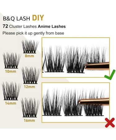 Buy BQ Lash Colored Cluster Eyelashes - DIY Eyelash Extensions (B42 D-14mm) | Best Home Beauty Solution - Buy Online on GoSupps.com
