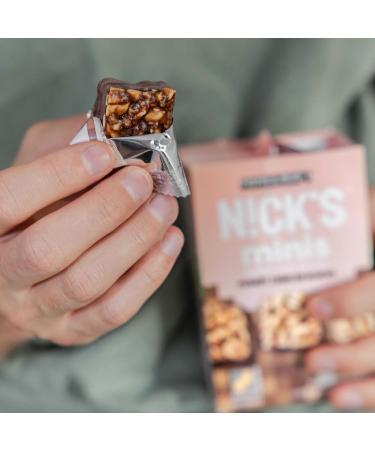 Nicks Minecraft Minis Peanut Chocolate Blocks - Gluten-Free & Vegan Nut Snack Bars 160g (8x20g) - Buy Online on GoSupps.com