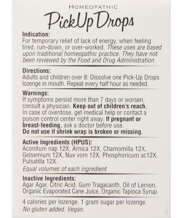 Homeopathic Pick Up Drops - 30 Lozenges (Pack of 12) | International Shipping Available - Buy Online on GoSupps.com