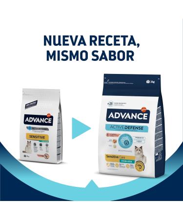 Advance Cat Sensitive Sterilized - Dry Food for Adult Cats Sterilized with Digestive Sensitivities to Salmon - 3 kg - Buy Online on GoSupps.com